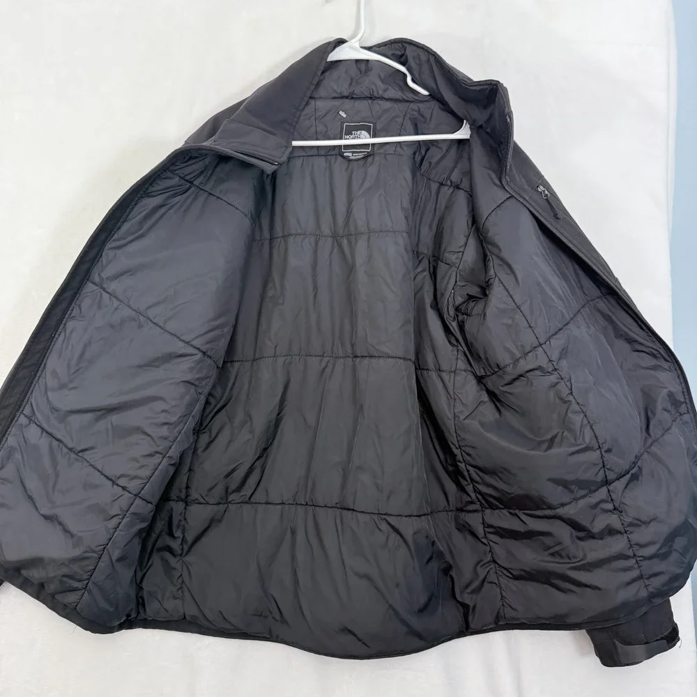 The North Face Jacket Mens XL Black Apex Softshell Quilted Line Windbreaker